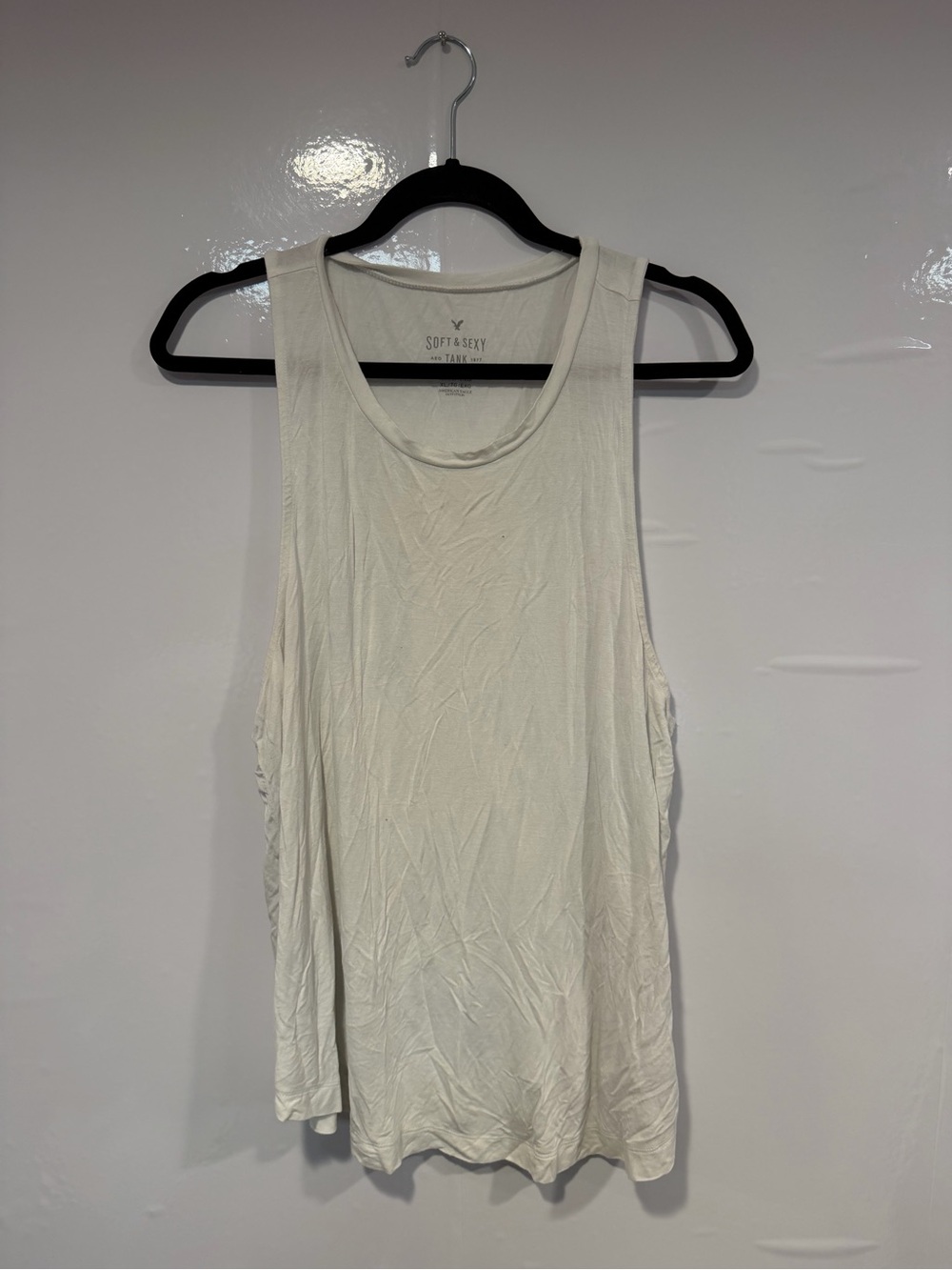 American Eagle soft and sexy White Scoop Neck Tank Top